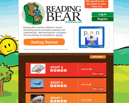 教孩子学习阅读新词汇：ReadingBear
