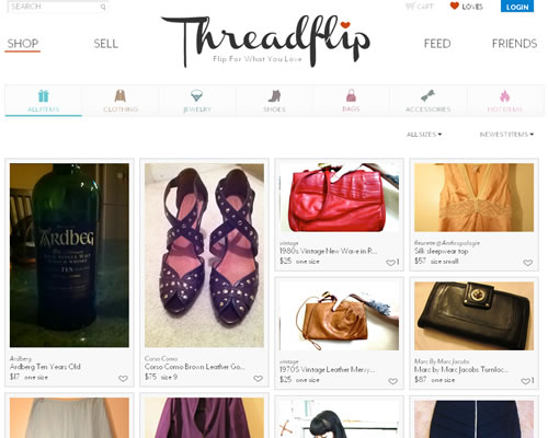 社交购物体验网站：Threadflip