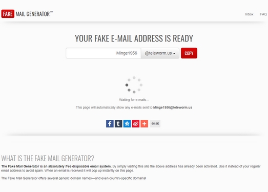 FakeMail|匿名邮箱垃圾邮件屏蔽服务