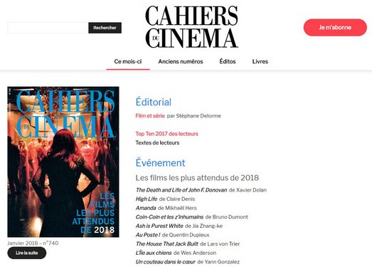 电影手册|法国电影评选杂志