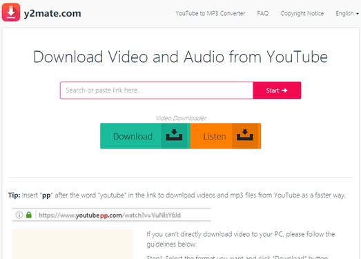 Y2mate|在线Youtube音视频下载工具