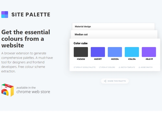 SitePalette|基于浏览器网站颜色获取工具