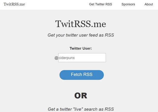 Twitrss|以RSS的形式获取Twitter订阅