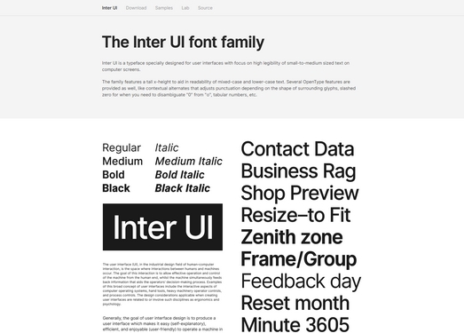 InterUI|侧重于阅读的英文开源字体