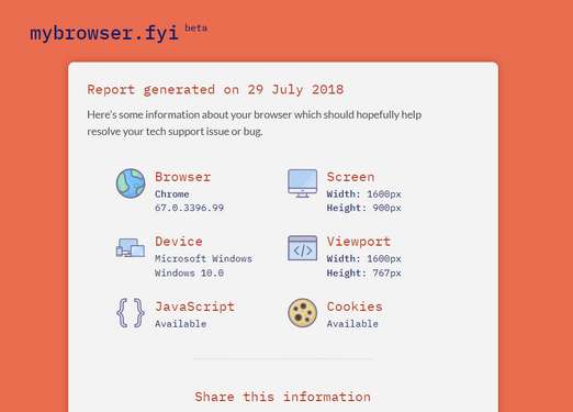 MyBrowser|在线浏览器完整信息检测工具