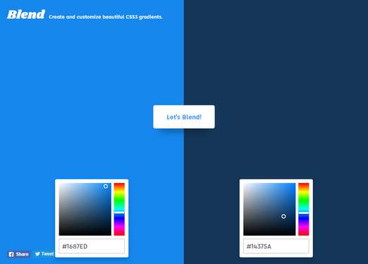 Blend|在线创建CSS颜色渐变工具
