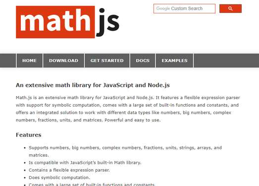 MathJS|基于Node和JavaScript数学公式库