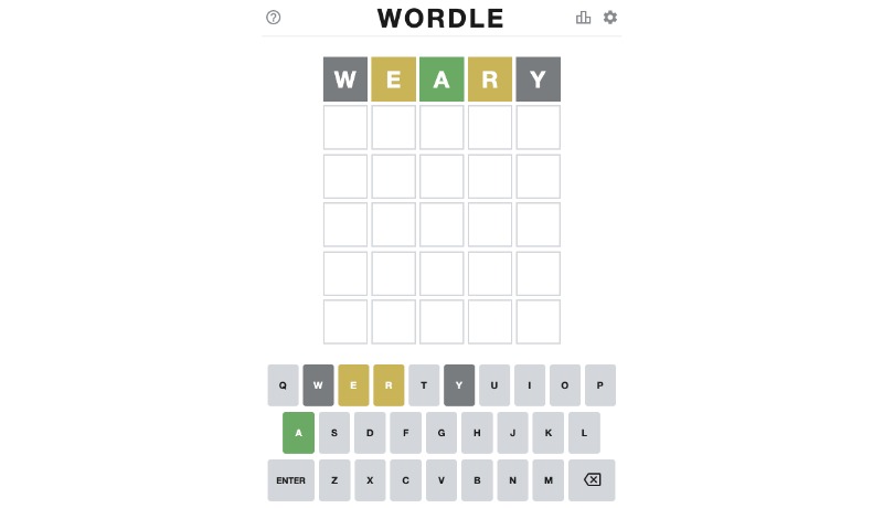 一个免费填字游戏：Wordle