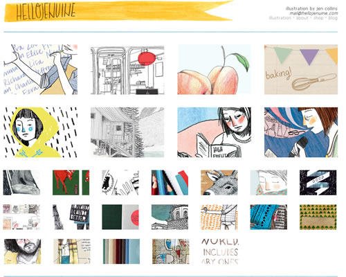 jen collins的插画网站：hellojenuine