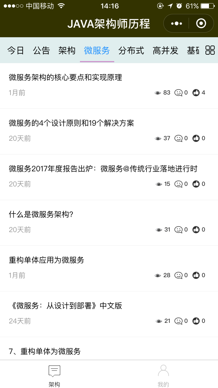 JAVA架构师历程