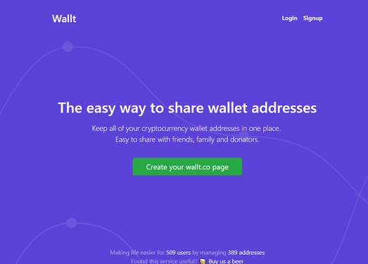 Wallt|加密货币钱包地址聚合工具