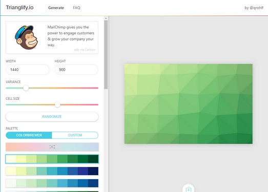 Trianglify|在线低多边形图片生成器