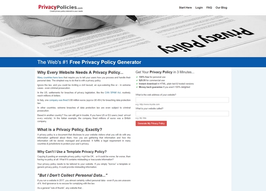 PrivacyPolicy|在线隐私权政策生成工具