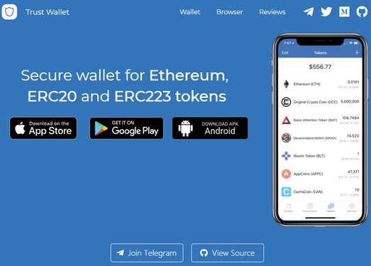 TrustWallet|基于以太坊移动钱包应用