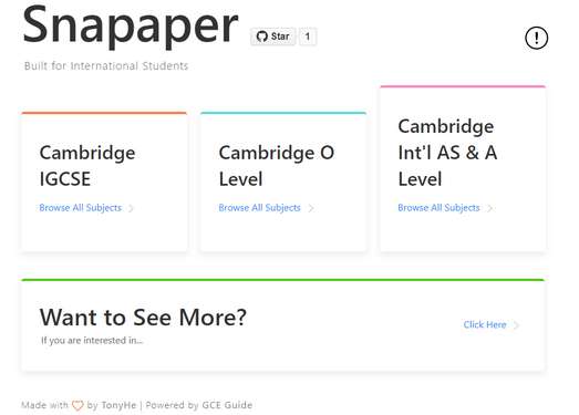Snapaper|剑桥大学教育考试试卷
