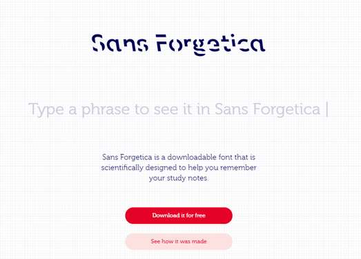 SansForgetica|有助于阅读学习的免费字体