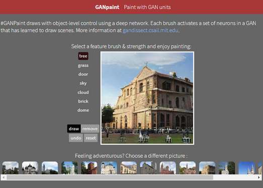 GANpaint|基于神经元的人工智能绘画工具