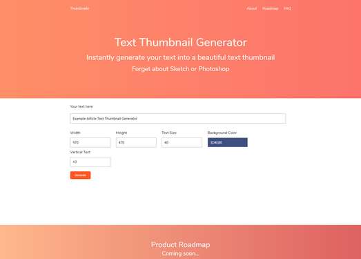 Thumbnaily|在线文字转图片工具