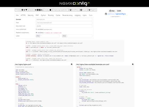 NginxConfig|在线Nginx设置辅助工具