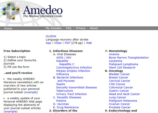 医学科学信息文献库-Amedeo