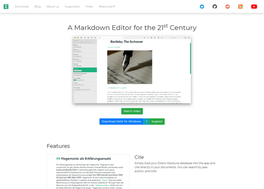 基于MarkDown论文撰写编辑器-Zettlr