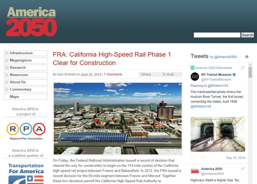 美国2050计划|超大城市群发展规划